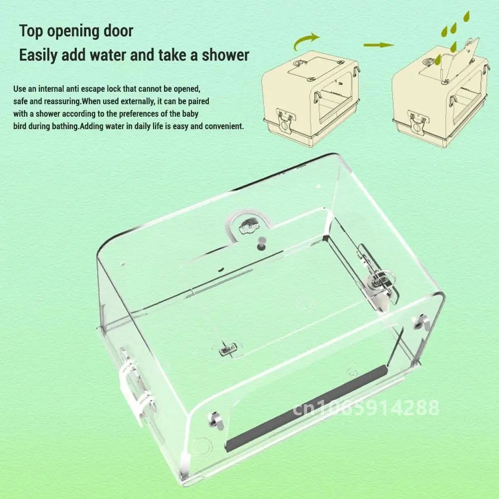 Acrylic Bird Bath Box