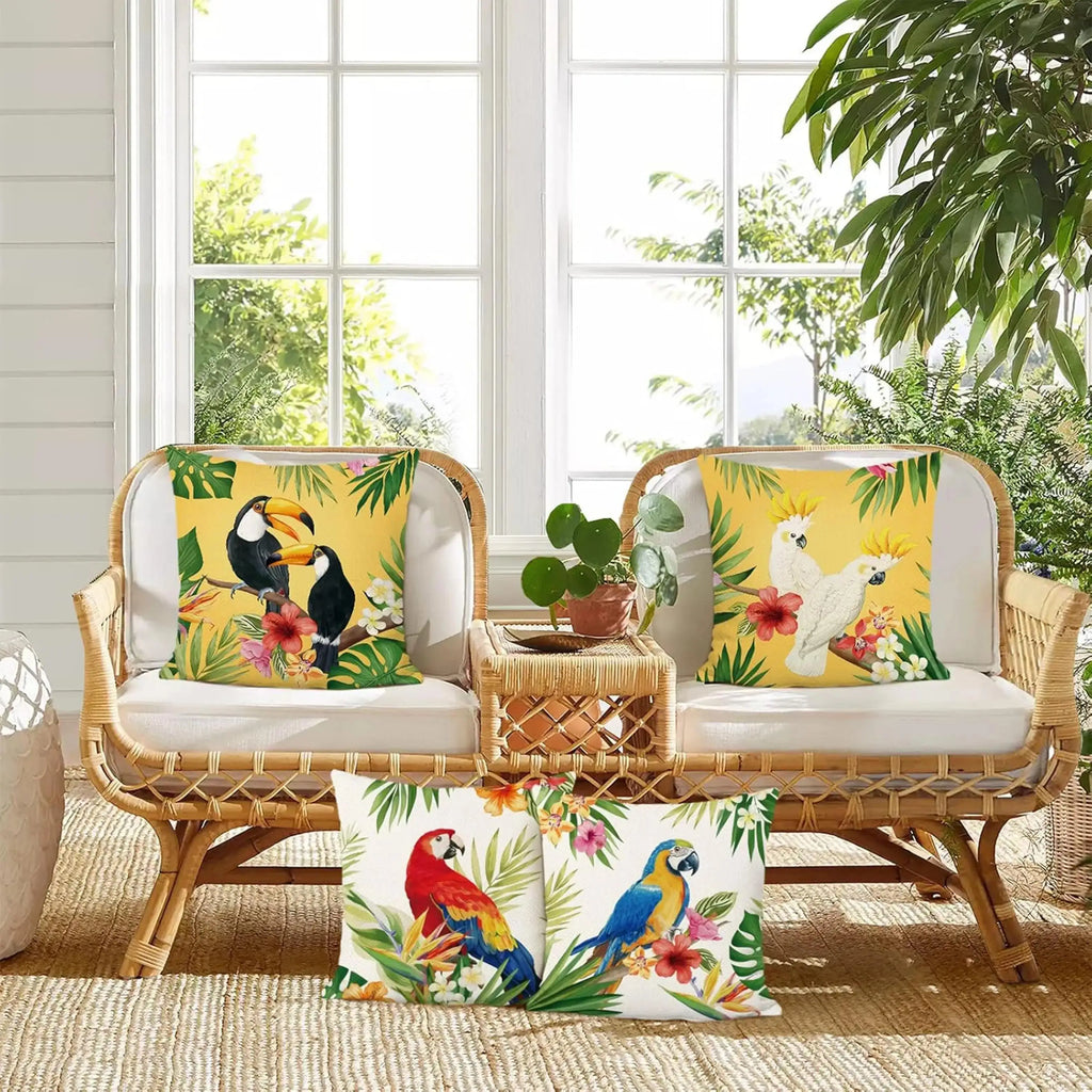 Tropical Bird Cushion Covers