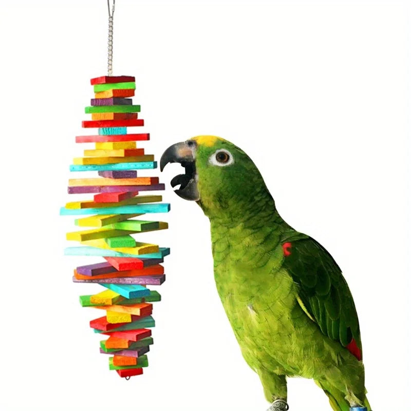 Rainbow Wood Block Chew Toy