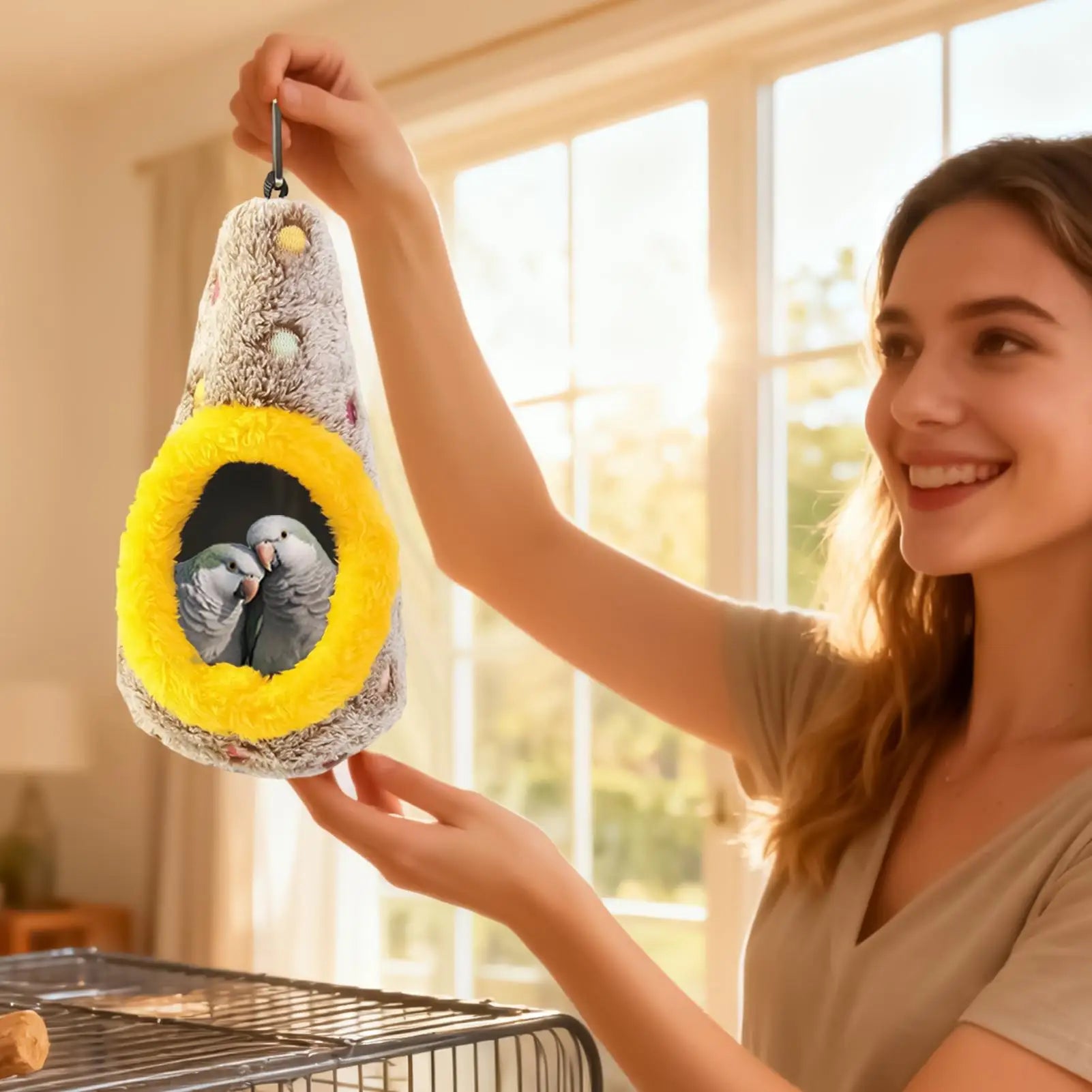 Plush Bite-Resistant Bird Nest