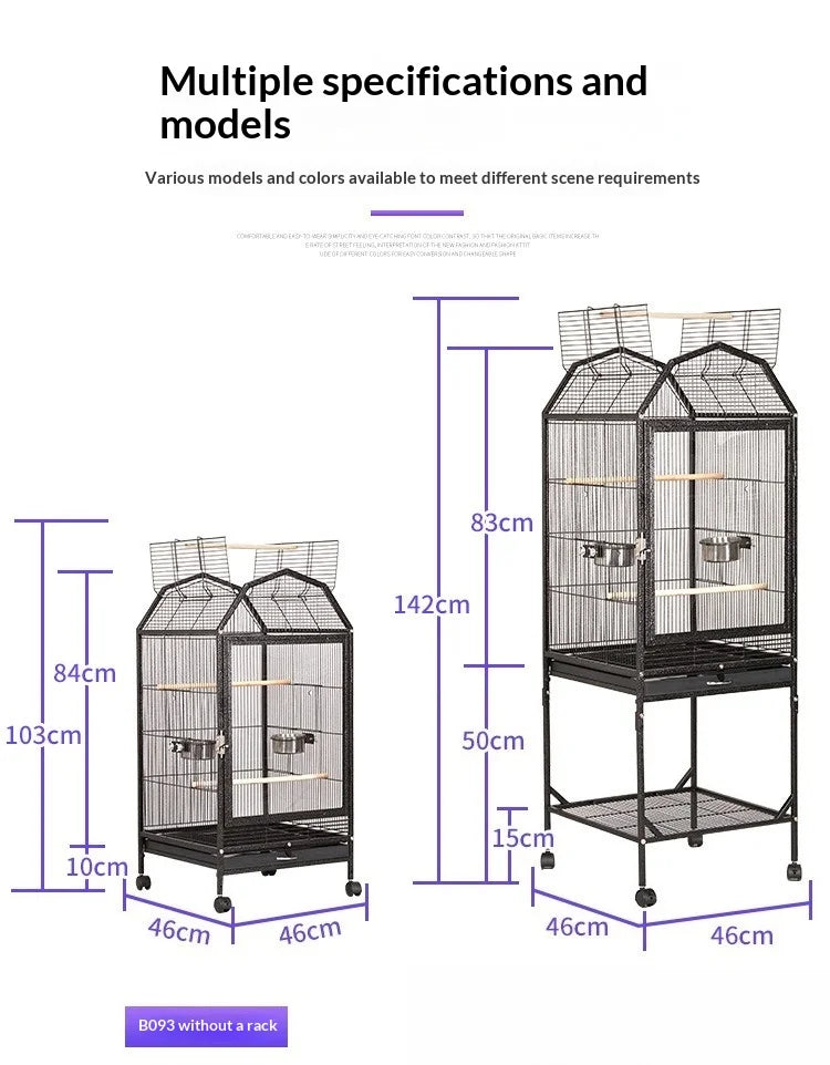 Luxury Metal Multi-Bird Aviary