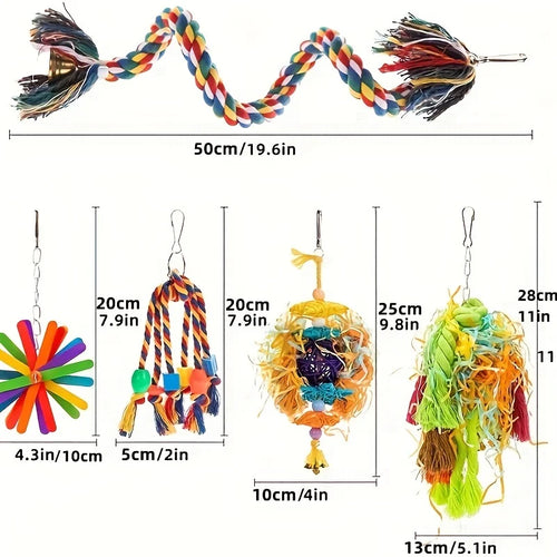 5-Piece Parrot Toy Set