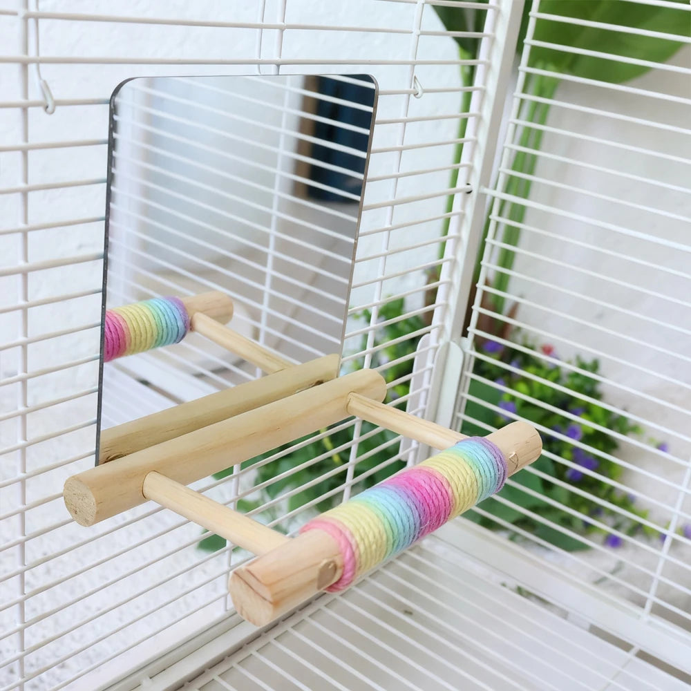 Jute Rope Perch with Mirror