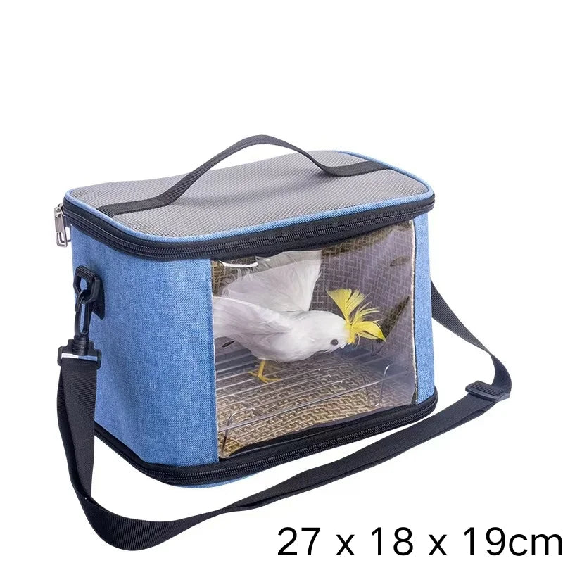 Portable Parrot Travel Bag — Breathable Carrier for Parrots & Small Birds