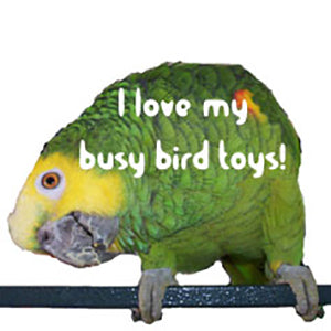 Natural Wood Large Parrot Toy